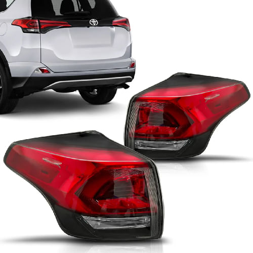 LANTERNA TRASEIRA ESQUERDA RAV4 2016/2018 COM LED CANTO