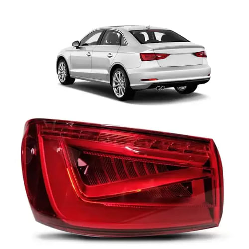 LANTERNA TRASEIRA ESQUERDA A3 SEDAN 2013/2016 COM LED
