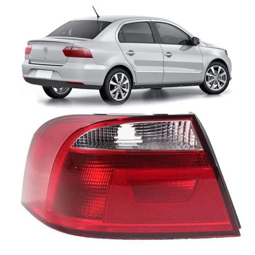 LANTERNA TRASEIRA DIREITA VOLKSWAGEN VOYAGE BICOLOR BORDA CROMADA 2013/014/2015/2016/2017/2018/2019/2020/2021/2023