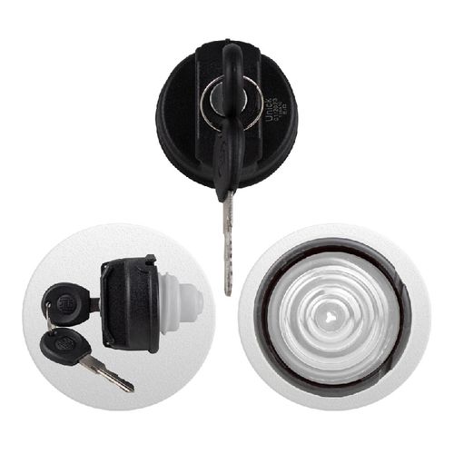 TAMPA TANQUE COMBUSTIVEL LINHA VW PRETA VALVULADA CHAVE/ROSCA
