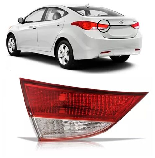 LANTERNA TRASEIRA ESQUERDA ELANTRA 2014/2016 SEM LED (MALA)