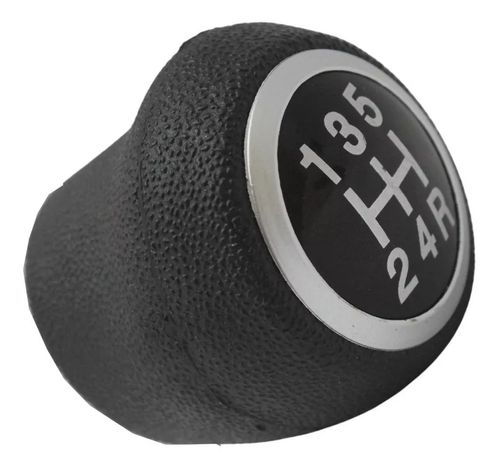 BOLA DE CAMBIO FIAT PALIO NOVO 2012/2015 PRETA ANEL CINZA