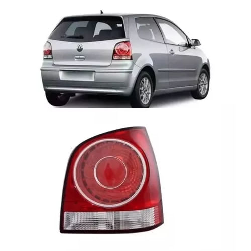 LANTERNA DIREITA TRASEIRA POLO HATCH 2007/2011 VERMELHA/BRANCA