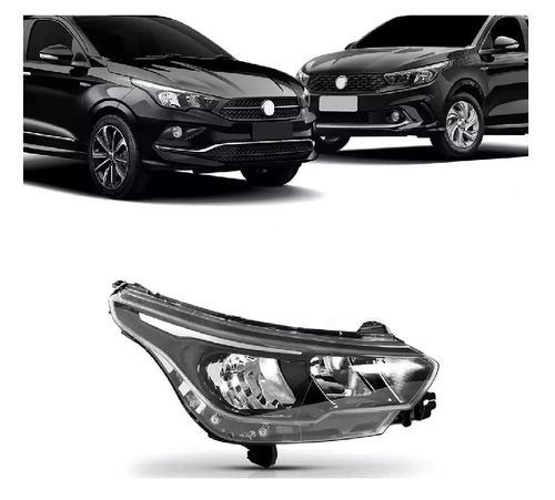 FAROL DIREITO ARGO/CRONOS 2017/2023 MANUAL COM LED