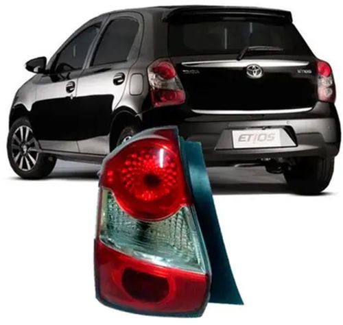 LANTERNA TRASEIRA ESQUERDA ETIOS 2012/2021 HATCH RÉ VERMELHA