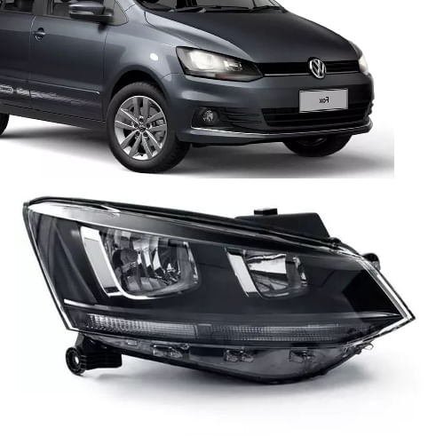 FAROL DIREITO FOX 2015/2022 MANUAL FRISO PRETO