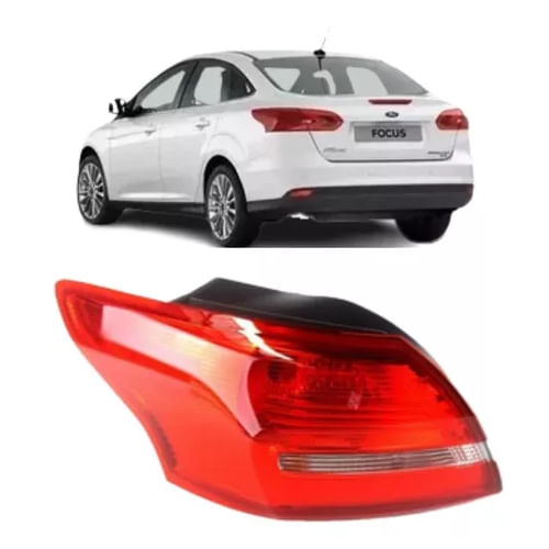 LANTERNA ESQUERDA TRASEIRA FOCUS SEDAN 2016/2019 CANTO SEM LED