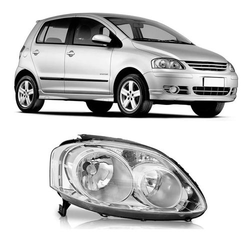 FAROL DIREITO FOX/CROSS/SPACEFOX 07/09 CROMADO FOCO DUPLO