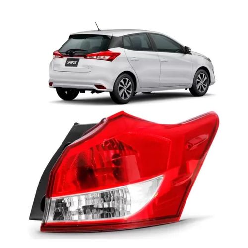 LANTERNA TRASEIRA DIREITA YARIS 2018/2019/2020/2021/2022 HATCH COM LED COM BORDA FUME
