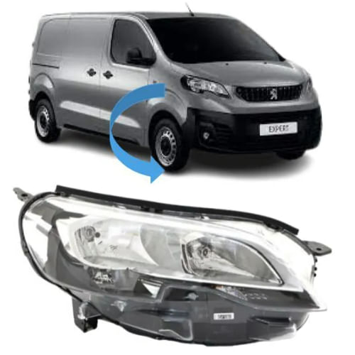 FAROL DIREITO EXPERT JUMPY 16/22 ELETRICO COM MOTOR