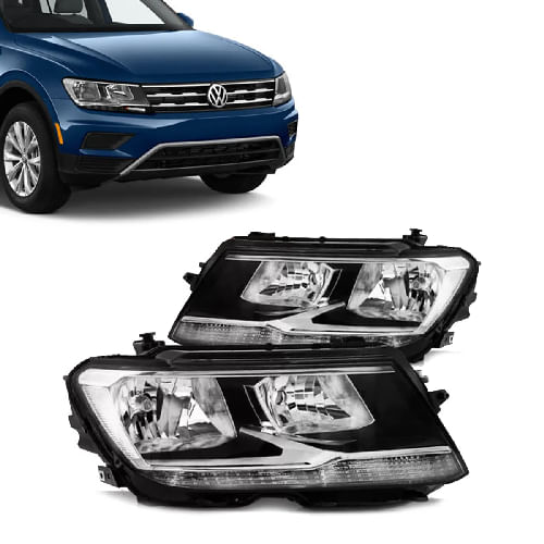 FAROL DIREITO TIGUAN 18/21 ELETRICO COM MOTOR COM LED DRL