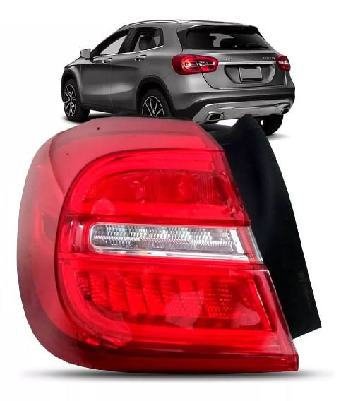 LANTERNA TRASEIRA ESQUERDA GLA 2015/2017 COM LED (PLUG REDONDO)