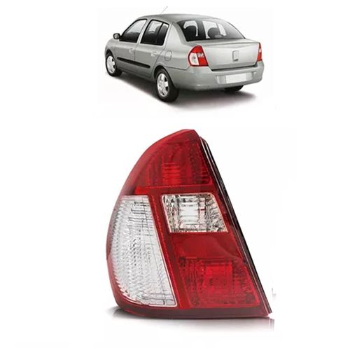 LANTERNA TRASEIRA ESQUERDA CLIO 05/11 SEDAN BICOLOR/CRISTAL