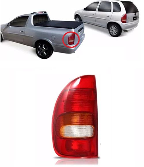 LANTERNA TRASEIRA ESQUERDA CORSA 94/99 PICK-UP/SW TRICOLOR