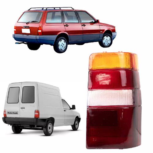 LENTE LANTERNA TRASEIRA DIREITA FIORINO 1986/1997 TRICOLOR
