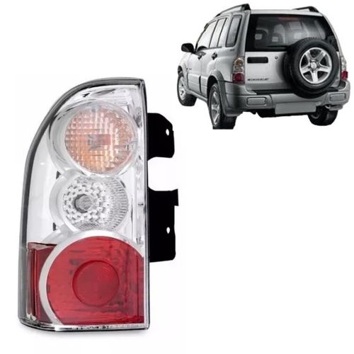 ANTERNA TRASEIRA ESQUERDA CRISTAL VERMELHA TRACKER VITARA 2007/2008/2009