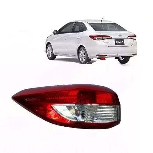 LANTERNA TRASEIRA ESQUERDA YARIS SEDAN SEM LED (CANTO) 2018/2019/2020/2022