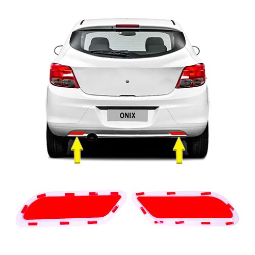PAR REFLETOR TAMPA FURO TRASEIRO CHEVROLET ONIX 2012/2020