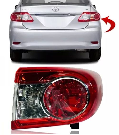 LANTERNA TRASEIRA DIREITA COROLLA 12/13 SEM LED SEM SOQUETE