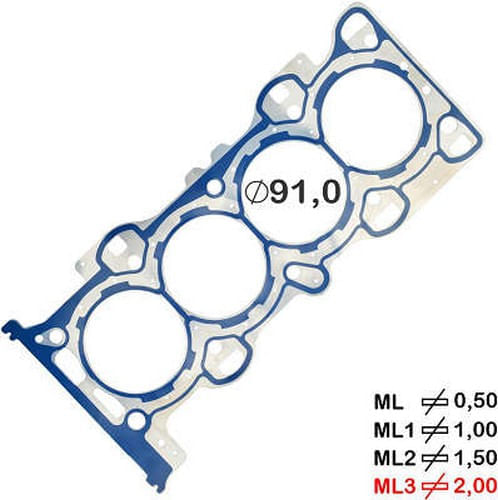 JUNTA DO CABECOTE - FORD RANGER FUSION 2.5 16V APOS 2013 DURATEC