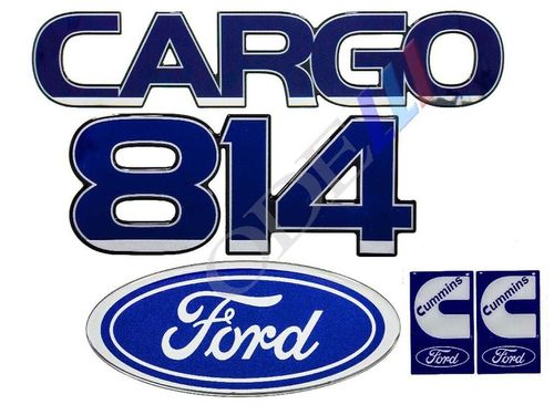 KIT EMBLEMA CARGO 814 CUMMIINS RESINADO 5 PEÇAS