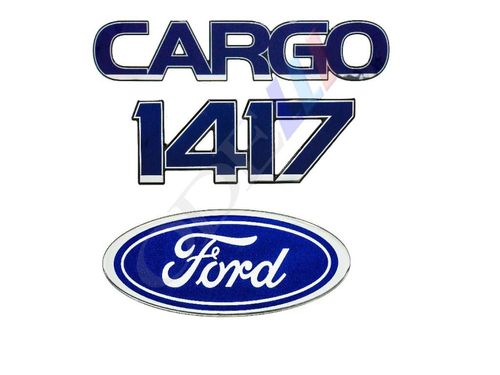 KIT EMBLEMA CARGO 1417 RESINADO 3 PEÇAS