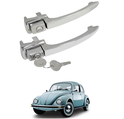 Par Maçanetas Ext Cromadas Com Chave Fusca 59 a 77 2 Portas