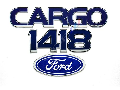 KIT EMBLEMA CARGO 1418 RESINADO 3 PEÇAS