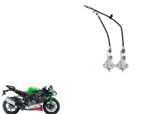 Kit Cabos+travas Bancos Kawasaki Zx 6 Zx6 19-24