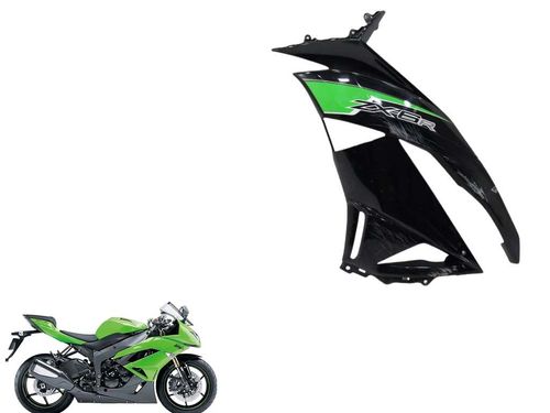 Carenagem Lateral Esquerda Kawasaki Zx 6 09-12c/avaria