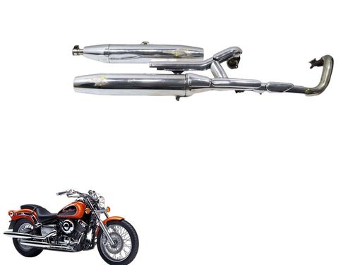 Escapamento Drag Star 650 1997 2008 C/detalhe