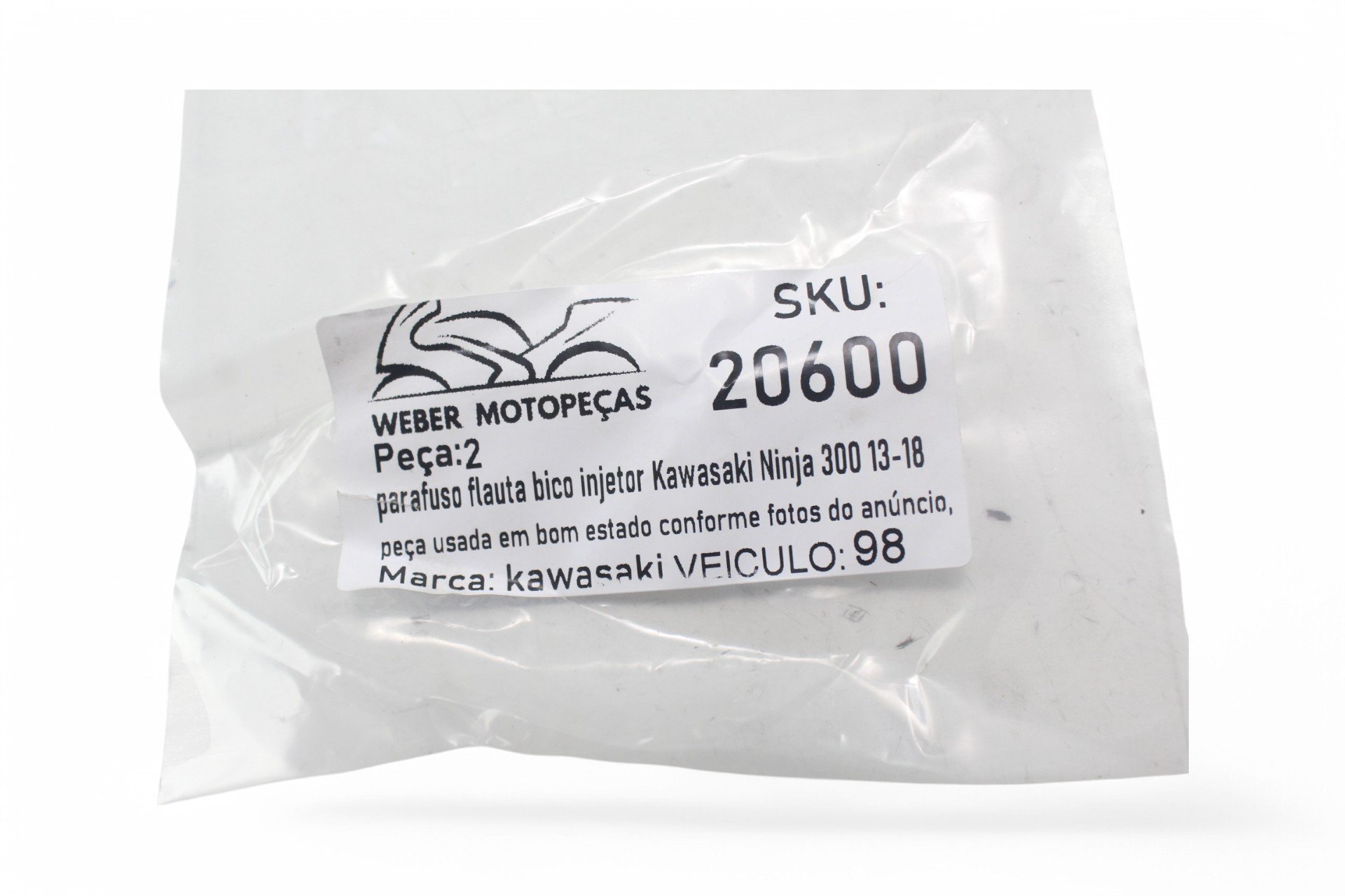 Parafuso Flauta Bico Injetor Kawasaki Ninja 300 13-18