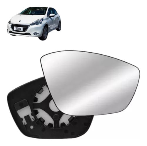 Lente Retrovisor Peugeot 208 /2013 Diante Motorista Direito