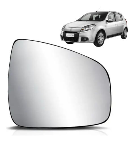 Lente Retrovisor Duster/sandero 2009 / 2012 - Lado Motorista