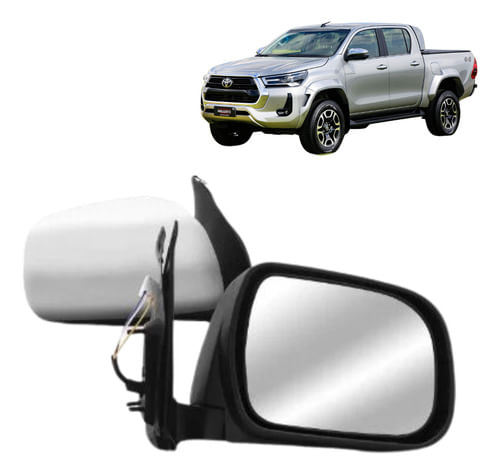 Retrovisor Eletrico Hilux Cromado Direito - Lado Passageiro