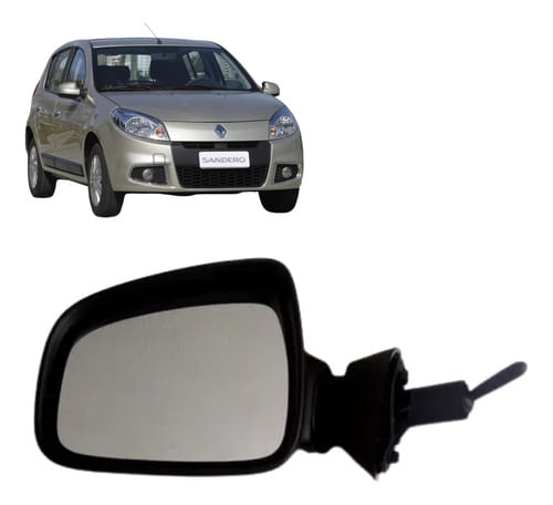 Retrovisor Duster/sandero Mecanico 2009/2012 -lado Motorista