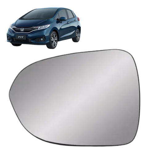 Lente Vidro Retrovisor Honda Fit 2003/2007 - Lado Motorista