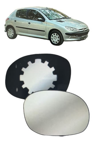 Lente Retrovisor Peugeot 206 / 207 - Lado Motorista