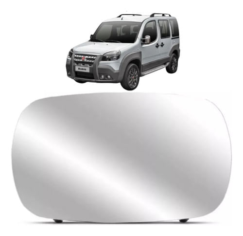 Lente Retrovisor Fiat Doblo 2001 Até 2009 - Lado Motorista