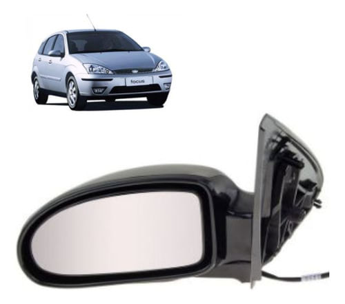 Retrovisor Eletrico Focus 2000/2008 Esquerdo Liso- Motorista