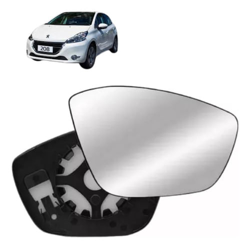Lente Retrovisor Peugeot 208 /2013 Diante Passageiro Direit