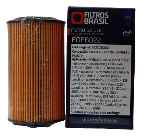 Filtro Oleo Hyundai Azera Sonata Vera Cruz Opirus Carnival