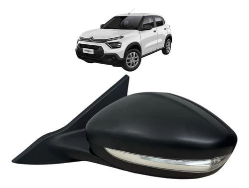 Retrovisor Citroen C3/ C3 Aircross Elétrico Fosco Passageiro