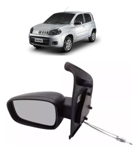 Retrovisor Uno Vivace 2010 / 2015 Mecanico -lado Motorista