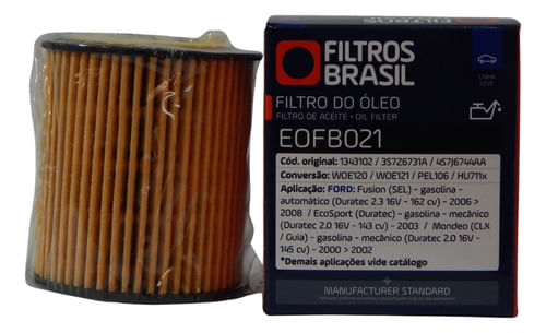 Filtro Oleo Fusion Sel Aut 06a08 Mondeo Mec 2000a02 Ecosport