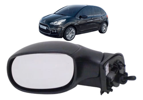 Retrovisor Citroen C3 2004/2010 Mecanico Fosco - Motorista