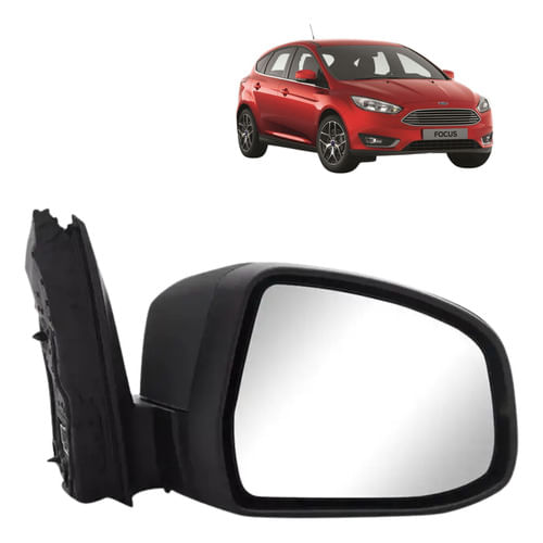 Retrovisor Eletrico Focus 2016/2018 Direito Liso- Passageiro