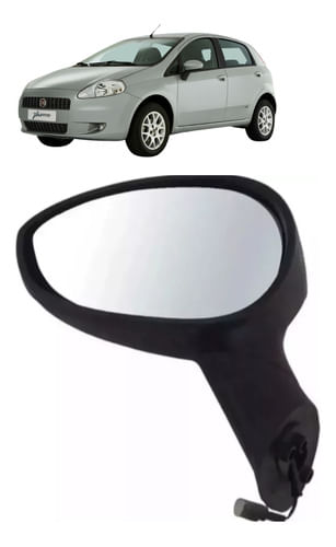 Retrovisor Eletrico Punto / Linea Sem Capa  - Lado Motorista