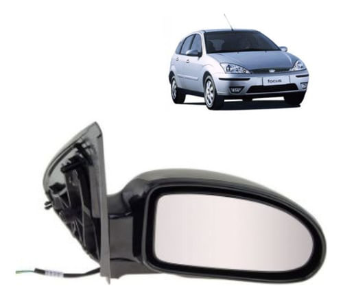 Retrovisor Eletrico Focus 2000/2008 Direito Liso- Passageiro