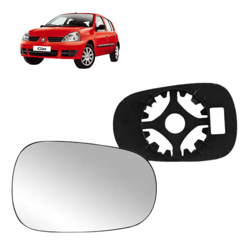 Lente Retrovisor Clio 1999 Até 2012 - Lado Passageiro
